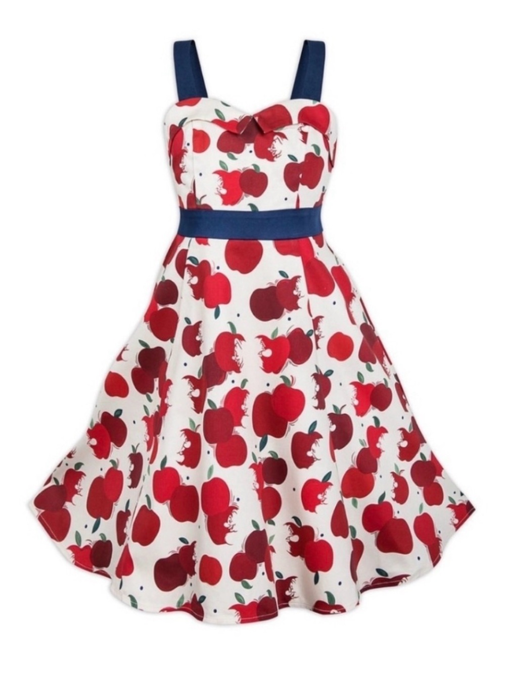 Disney Dress Shop 2X Snow White Apple Dwarf Print Swing Dress RARE